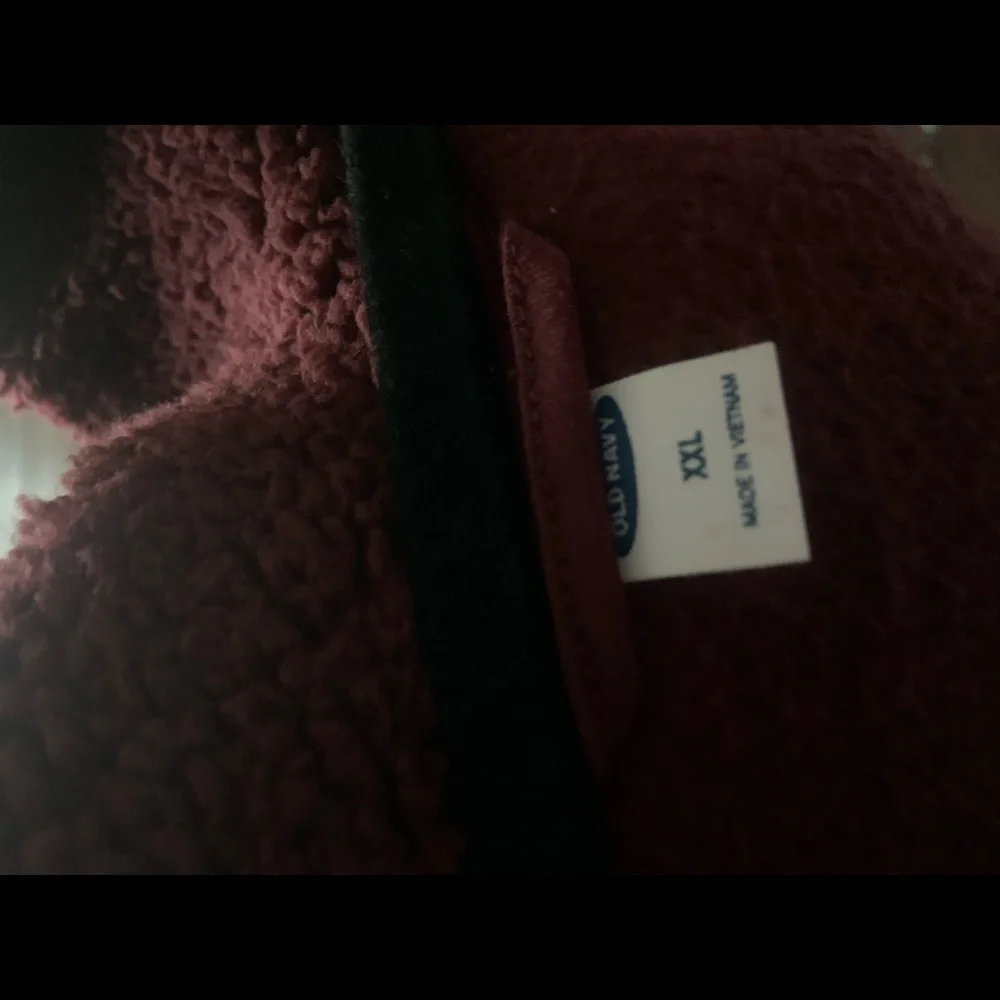 Burgundy Fluffy Old Navy Jacket - Picture 2 of 2